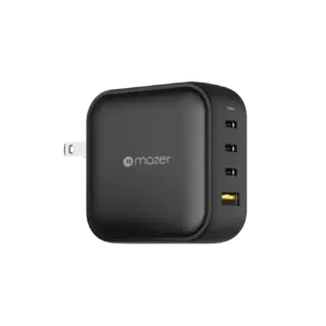 Mazer GaNPrestige V5 100W Gan Wall Charger with Travel Pins (4 Ports)