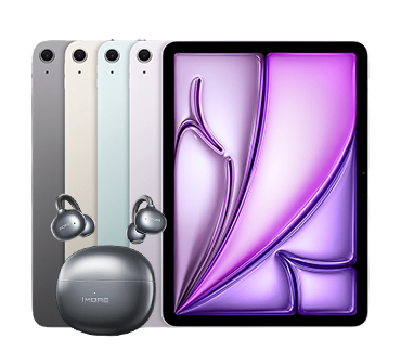 Apple iPad Air 11-inch (M3) 2025 bundle with 1MORE Ear Clip S20