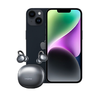 Apple iPhone 14 128GB bundle with 1MORE Ear Clip S20