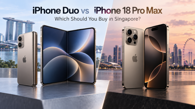 iPhone Duo vs iPhone 18 Pro Max comparison in Singapore