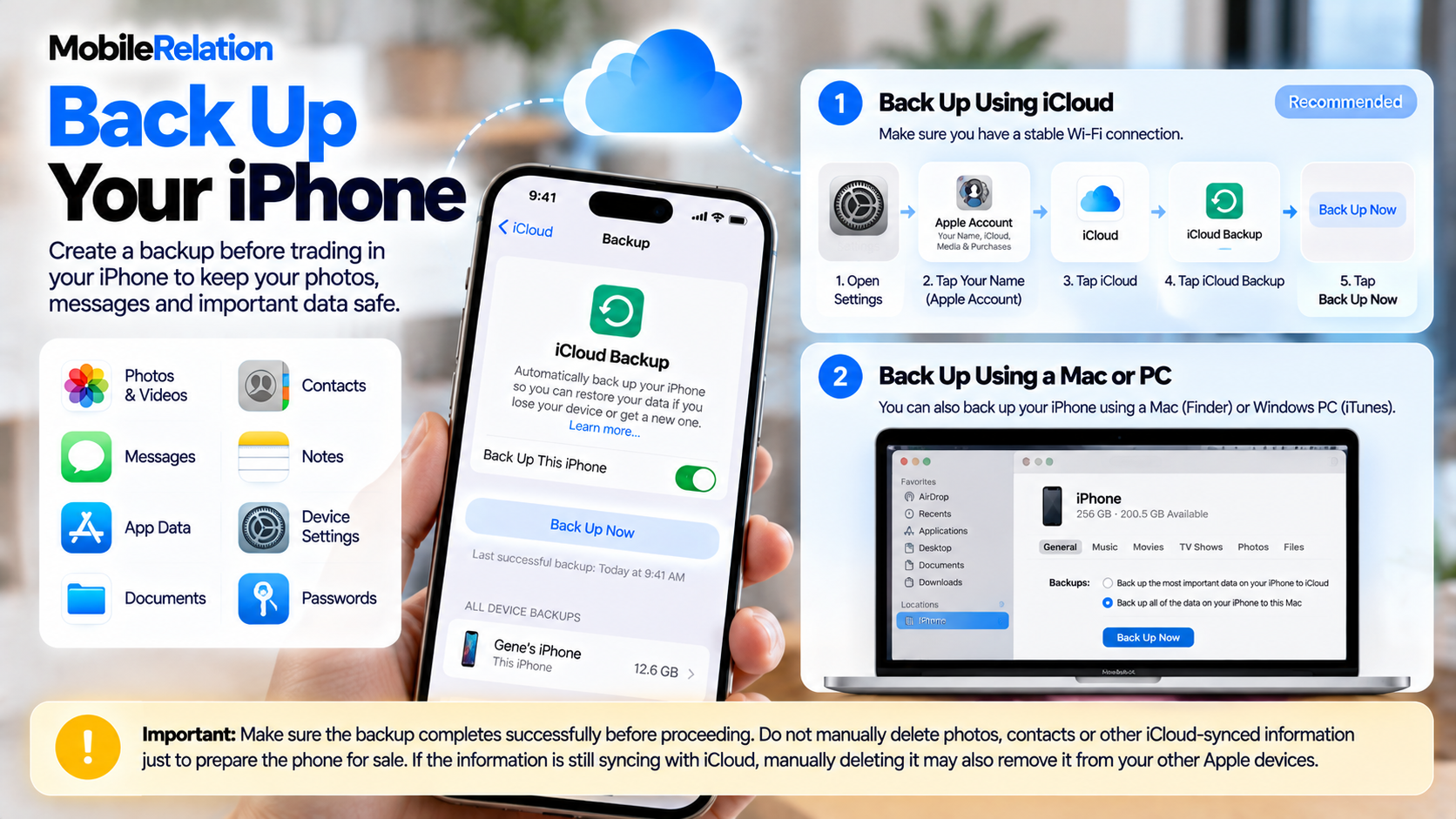 How to back up iPhone before trade-in