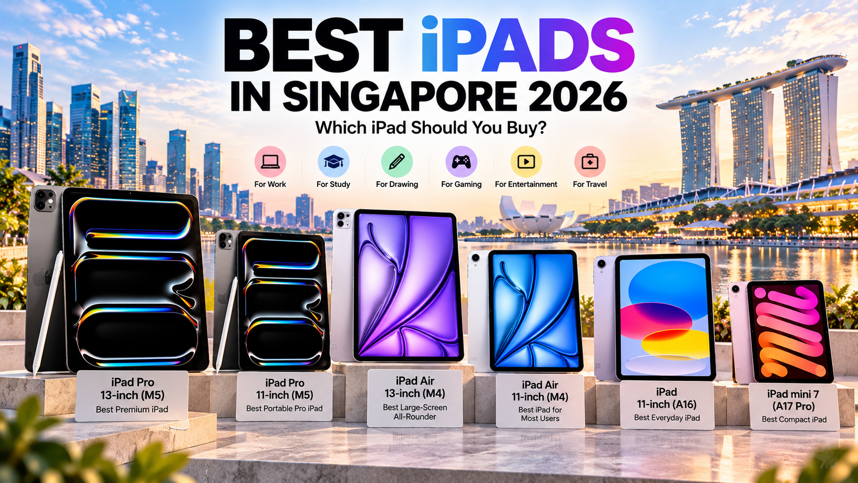Best iPads in Singapore 2026 comparing iPad Pro iPad Air iPad and iPad mini