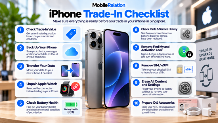 iPhone trade in checklist before selling your phone in Singapore