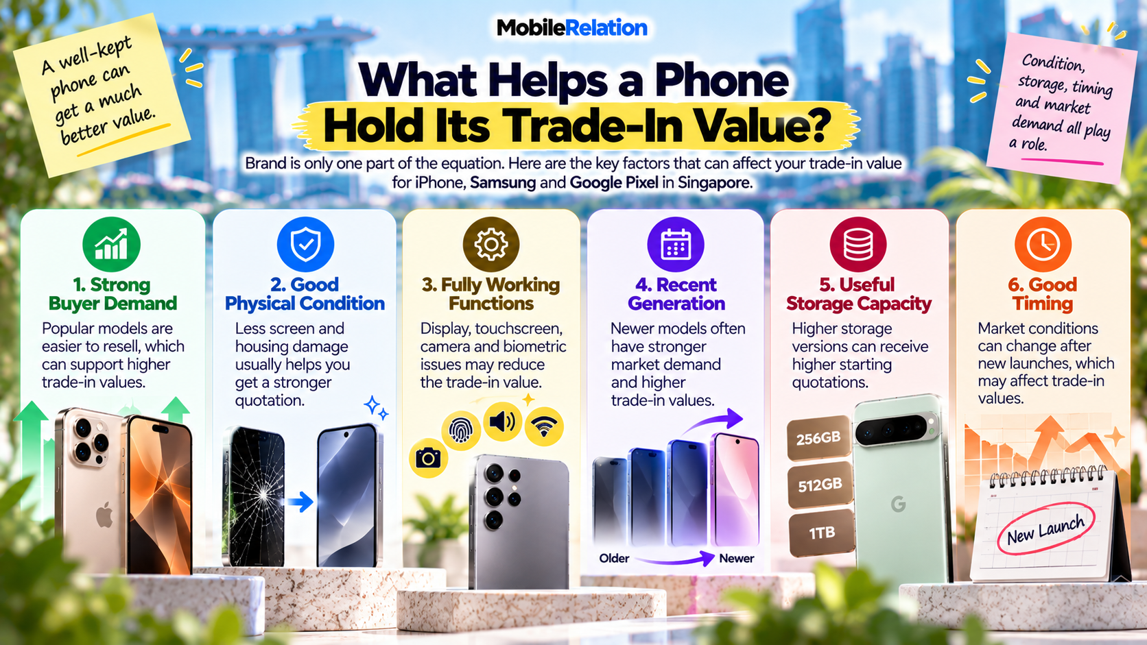 Factors that help iPhone Samsung and Google Pixel hold trade-in value