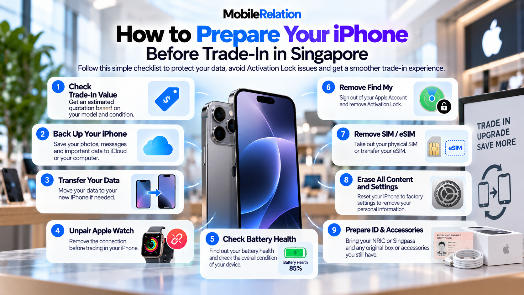 How to prepare iPhone for trade-in in Singapore